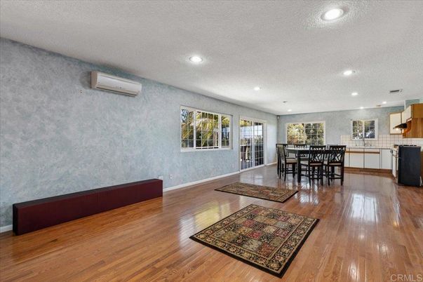 Dining room, Interior, Kitchen, Recessed Lighting, Wood Texture Flooring