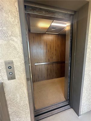 Elevator, Interior, Wooden Walls
