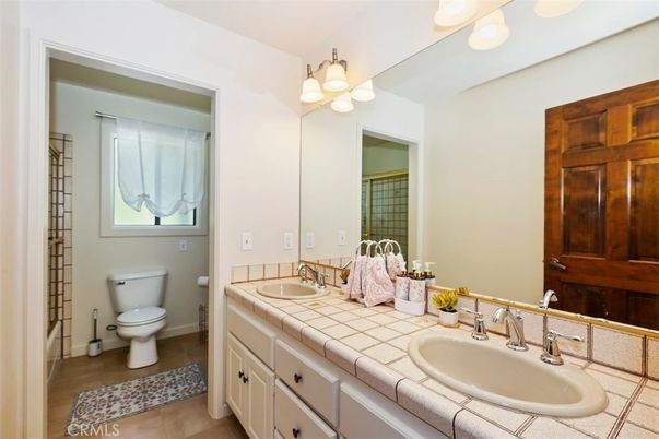 Bathroom, Dual Sink Vanities, Interior, Tile Countertops