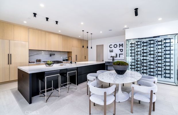 Interior, Kitchen, Pendant Lights, Recessed Lighting, Wine Storage