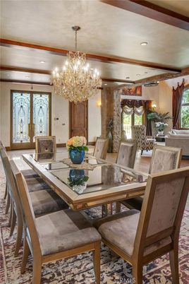 Chandelier, Dining room, Interior, Recessed Lighting