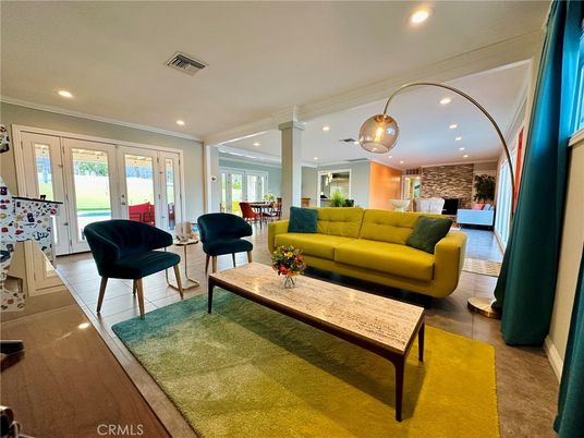 Interior, Living room, Recessed Lighting, Stone Walls