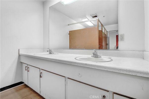 Bathroom, Dual Sink Vanities, Interior, Wood Texture Flooring