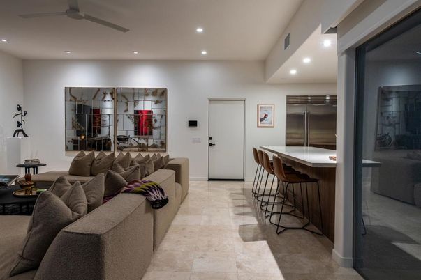 Interior, Kitchen, Living room, Recessed Lighting, Stainless Steel Appliances
