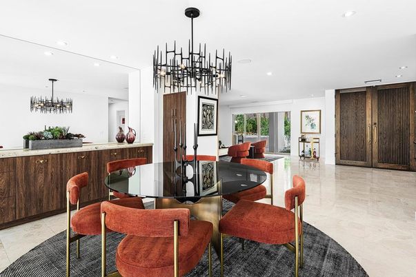 Dining room, Interior, Pendant Lights, Recessed Lighting