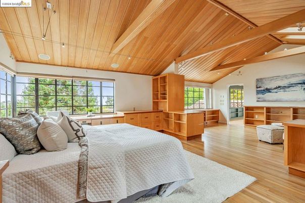 Bedroom, Interior, Wooden Beams, Wooden Ceilings, Wood Texture Flooring