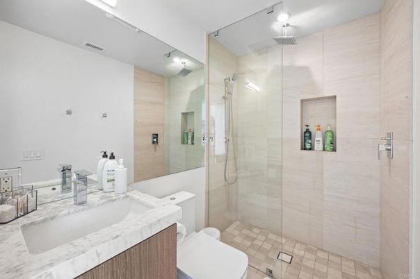 Bathroom, Dual Sink Vanities, Glass Shower, Interior