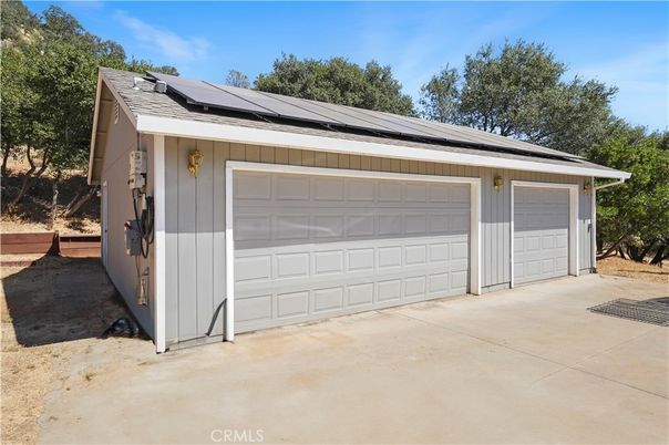 Detached Garage, Exterior, Solar Panels