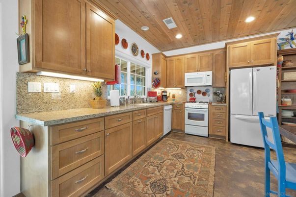 Interior, Kitchen, Recessed Lighting, Wooden Ceilings