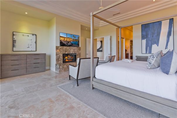 Bedroom, Fireplace, Interior, Recessed Lighting