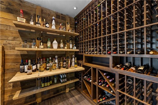 Interior, Wine Storage, Wood Texture Flooring, Wooden Walls