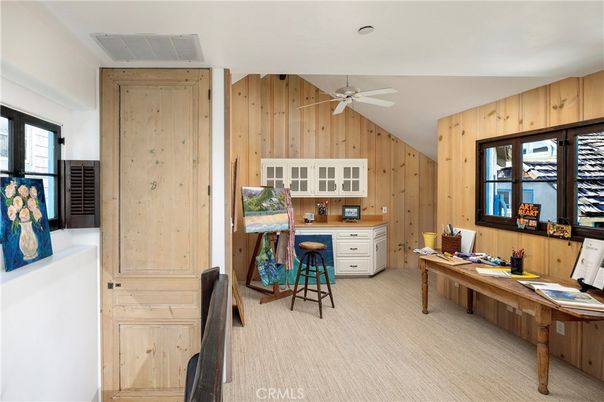 Home Office, Interior, Wooden Walls