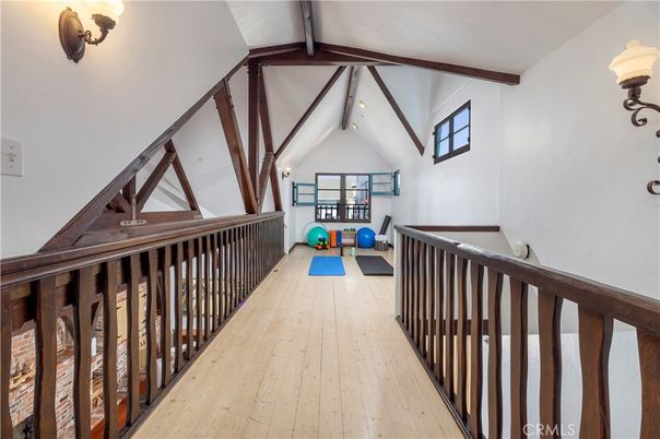 Fitness Equipment, Interior, Wooden Beams, Wood Texture Flooring