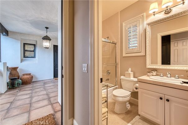 Bathroom, Glass Shower, Interior, Pendant Lights