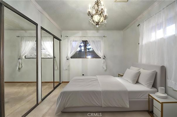 Bedroom, Chandelier, Interior