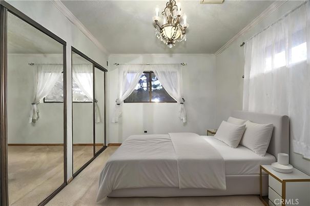 Bedroom, Chandelier, Interior
