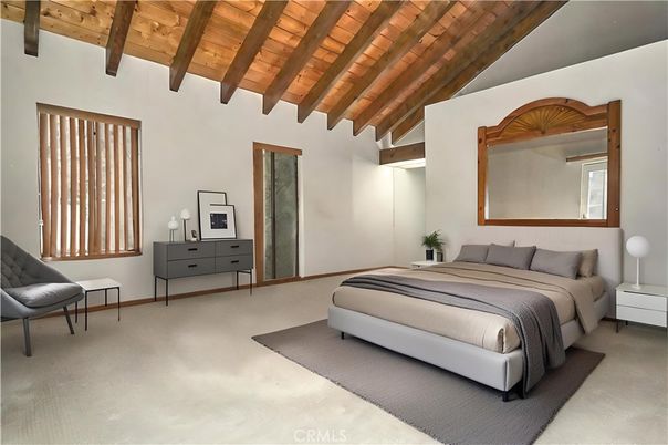 Bedroom, Interior, Wooden Beams, Wooden Ceilings