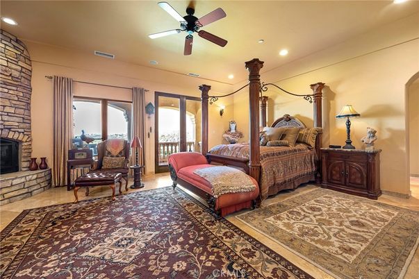 Bedroom, Fireplace, Interior, Recessed Lighting