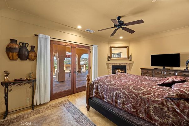 Bedroom, Fireplace, Interior, Recessed Lighting