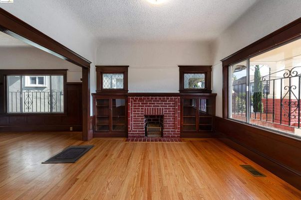Fireplace, Interior, Wood Texture Flooring