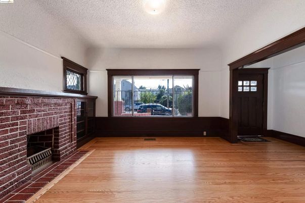Empty room, Fireplace, Interior, Wood Texture Flooring