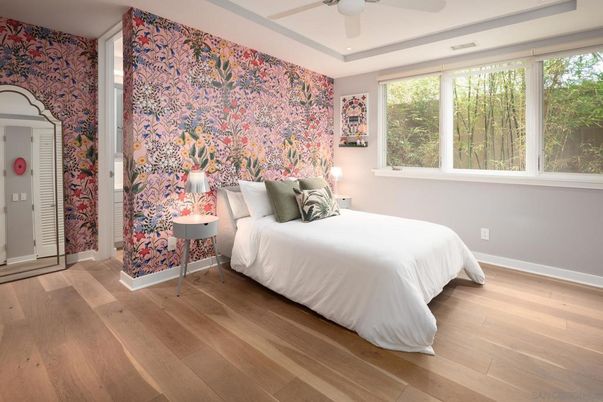 Bedroom, Interior, Wood Texture Flooring