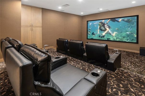 Home Theatre Room, Interior, Projection Screen, Recessed Lighting, Theatre Room