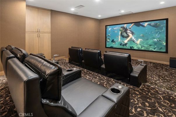 Home Theatre Room, Interior, Projection Screen, Recessed Lighting, Theatre Room