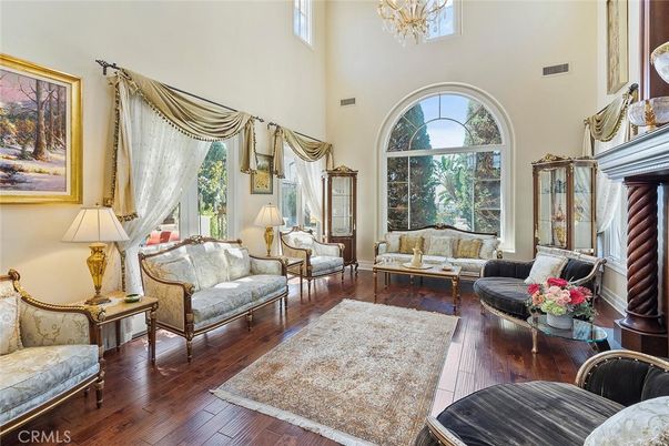 Chandelier, Interior, Living room, Wood Texture Flooring