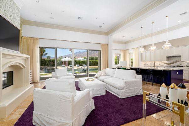 Fireplace, Interior, Kitchen, Living room, Pendant Lights, Recessed Lighting
