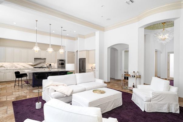 Interior, Kitchen, Living room, Pendant Lights, Recessed Lighting, Stainless Steel Appliances