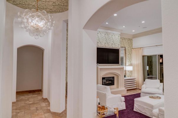 Fireplace, Interior, Living room, Recessed Lighting