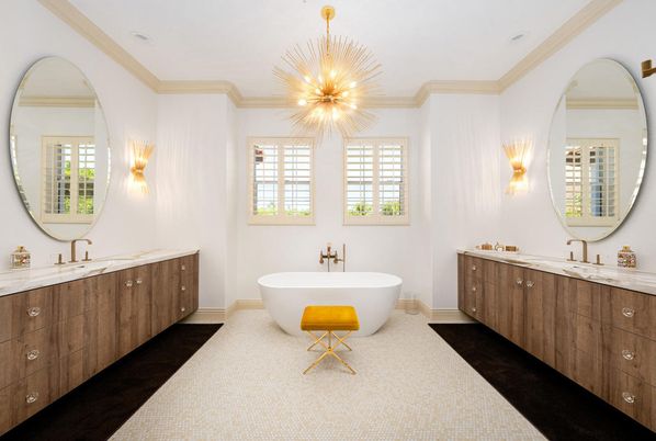 Bathroom, Dual Sink Vanities, Free Standing Baths, Interior