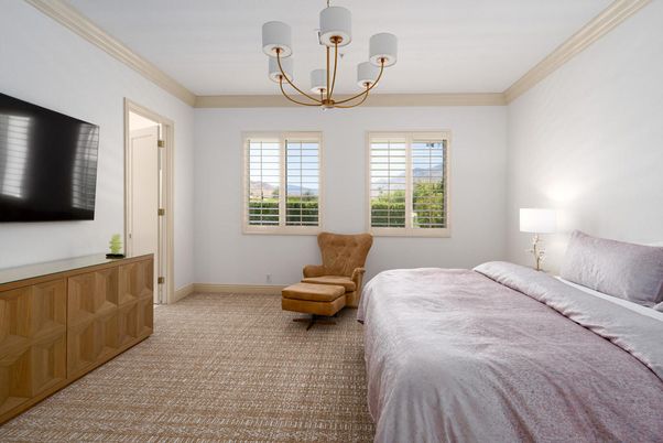 Bedroom, Chandelier, Interior
