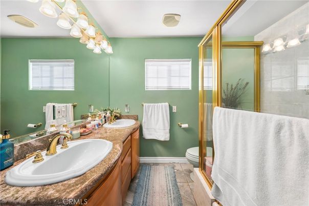 Bathroom, Dual Sink Vanities, Glass Shower, Interior