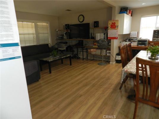 Dining room, Interior, Living room, Recessed Lighting, Wood Texture Flooring