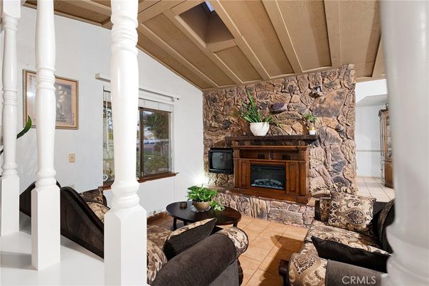 Fireplace, Interior, Living room, Stone Walls