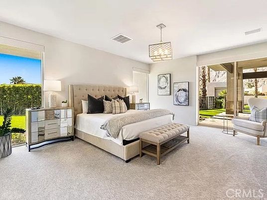 Bedroom, Interior, Pendant Lights