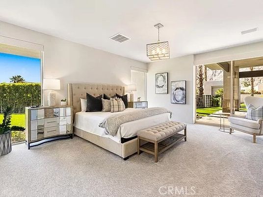 Bedroom, Interior, Pendant Lights