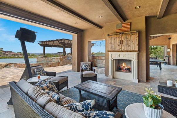 Billiard Table, Exterior, Fireplace, Game Room, Water