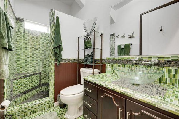 Bathroom, Glass Shower, Interior, Tile Countertops