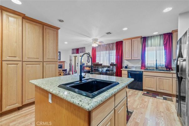 Dining room, Interior, Kitchen, Recessed Lighting, Wood Texture Flooring