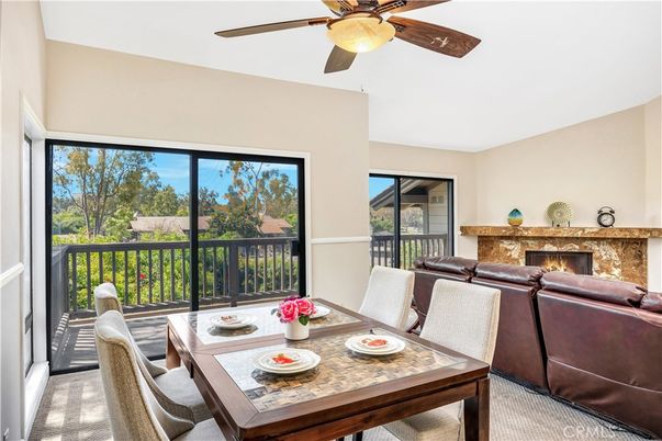 Dining room, Fireplace, Interior, Living room