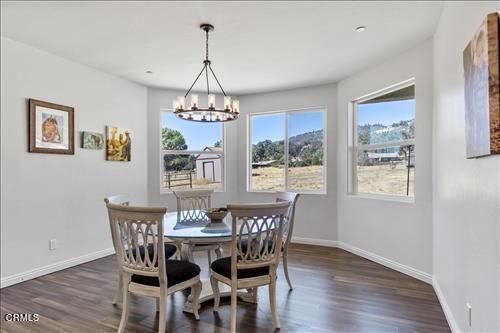 Chandelier, Dining room, Interior, Recessed Lighting, Wood Texture Flooring