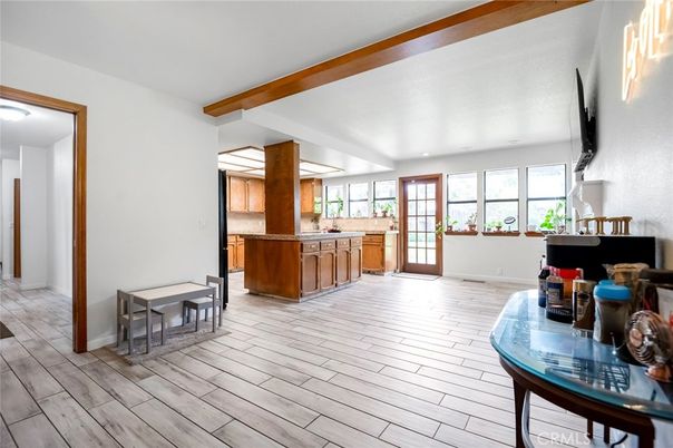 Interior, Kitchen, Wooden Beams, Wood Texture Flooring
