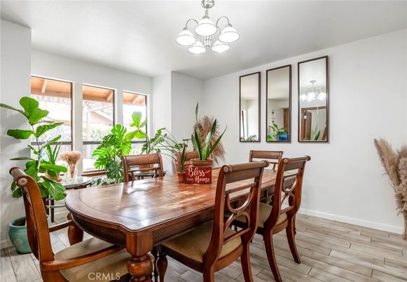 Chandelier, Dining room, Interior, Wood Texture Flooring