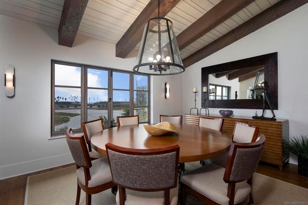 Dining room, Interior, Wooden Beams, Wood Texture Flooring