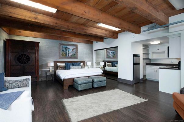 Bedroom, Interior, Wooden Beams, Wooden Ceilings, Wood Texture Flooring