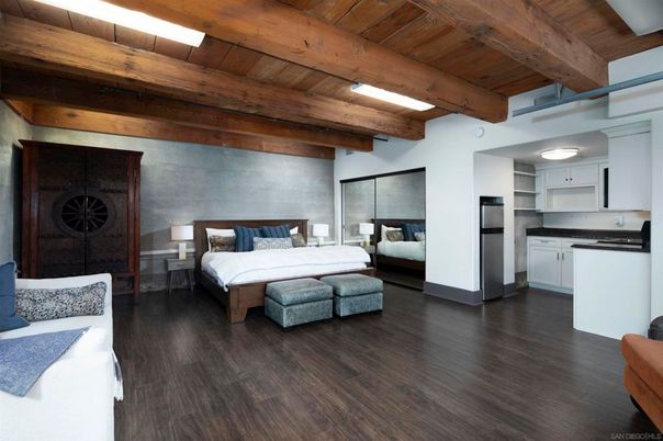 Bedroom, Interior, Wooden Beams, Wooden Ceilings, Wood Texture Flooring