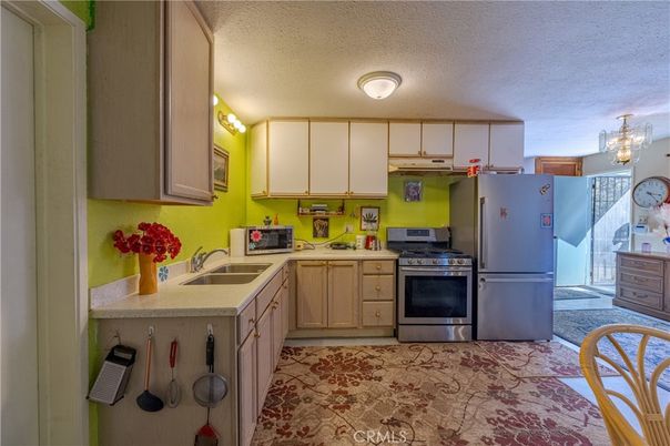Chandelier, Interior, Kitchen, Stainless Steel Appliances